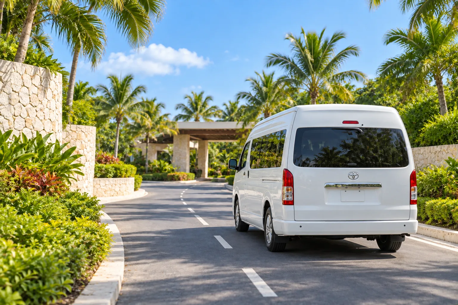 Van privada en una ruta de la Riviera Maya